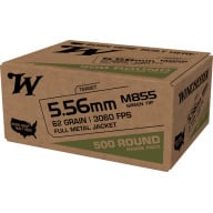 WINCHESTER AMMO 5.56mm 62gr FMJ M855 LC GRN TIP 500/b 2/c