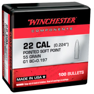 Product Name: WINCHESTER BULLET 22c (.224) 55gr PSP 100/bx 10/cs