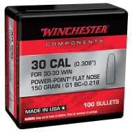 WINCHESTER BULLET 30c (.308) 150gr PR PT FN 100/b 10/c