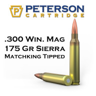 PETERSON AMMO 300 WINCHESTER MAG 175g SRA TIPPED MK 20/BX