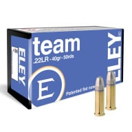 Product Name: ELEY AMMO 22LR 40gr LDFN TEAM 1085fps 50/b 100/c