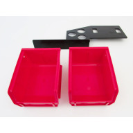 Product Name: InLine Fabrication Sidebin System for Hornady Single Stage IRON w/ Red Bins