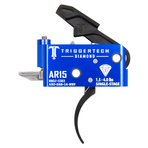 TRIGGERTECH AR-15 DIAMOND SINGLE CURVED 1.5-4LB BLU