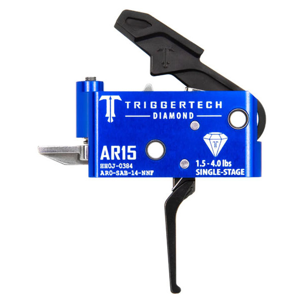 TRIGGERTECH AR-15 DIAMOND SINGLE FLAT 1.5-4LB BLUE