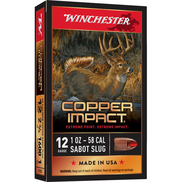 WINCHESTER AMMO 12 GA 2-3/4" 1oz SABOT SLUG CI LF 5b 20c