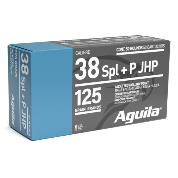 AGUILA AMMO 38 SPL +P 125gr JHP 50/bx 10/cs