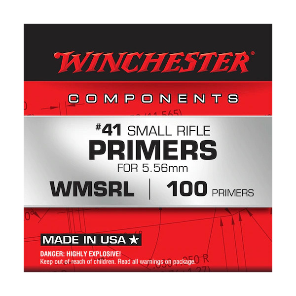WINCHESTER PRIMER#41 SMALL RIFLE for 5.56 WMSRL 1000/BOX
