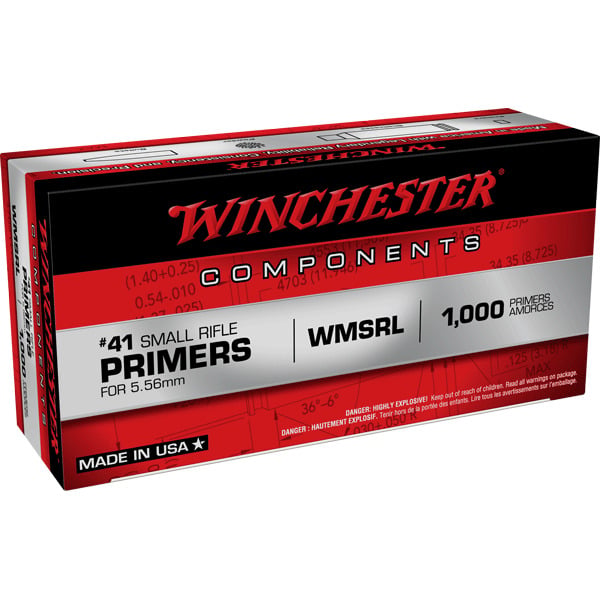 WINCHESTER PRIMER#41 SMALL RIFLE for 5.56 WMSRL 1000/BOX