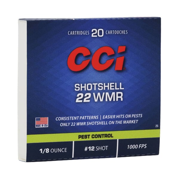 CCI AMMO 22 MAG SHOT- SHELL 20/bx 100/cs