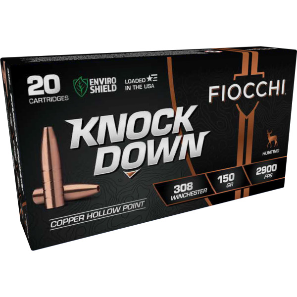 FIOCCHI AMMO 308 WINCHESTER 150gr COPPER HP 20/bx 10/cs
