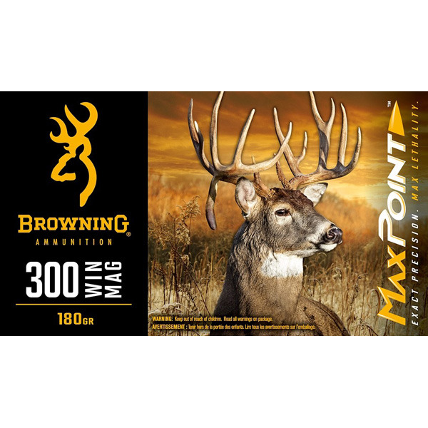 BROWNING AMMO 300 WINCHESTER MAG 180g MAXPOINT 20/bx 10/cs
