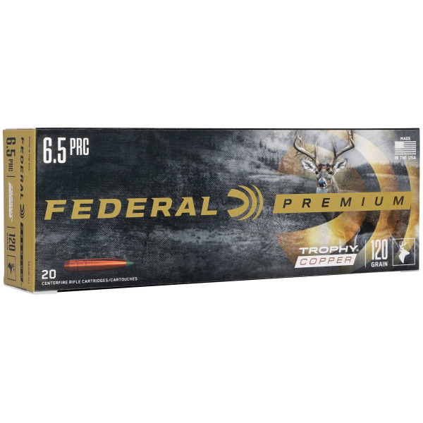 FEDERAL AMMO 6.5 PRC 120gr TROPHY COPPER 20/bx