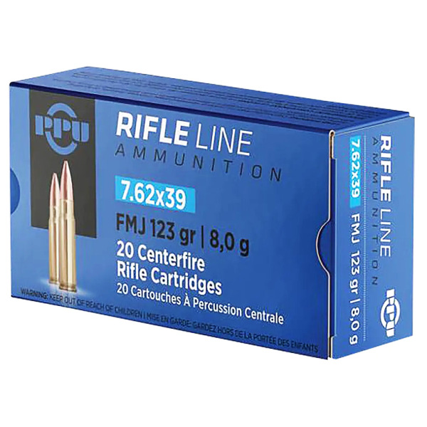 PRVI PARTIZAN AMMO 7.62x39 123gr FMJ 20/bx 50/cs