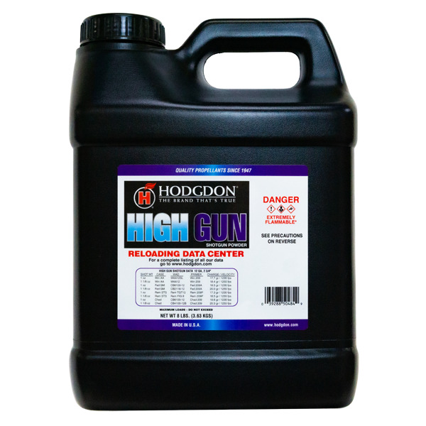 HODGDON HIGH GUN 8LB POWDER (1.4c) 2/CS