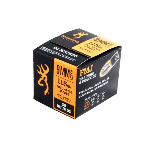BROWNING AMMO 9MM LUGER 115gr FMJ 50/bx 20/cs