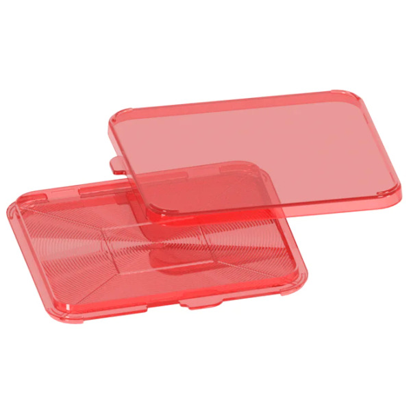MTM PRIMER FLIP SQUARE CLEAR RED 6/CS