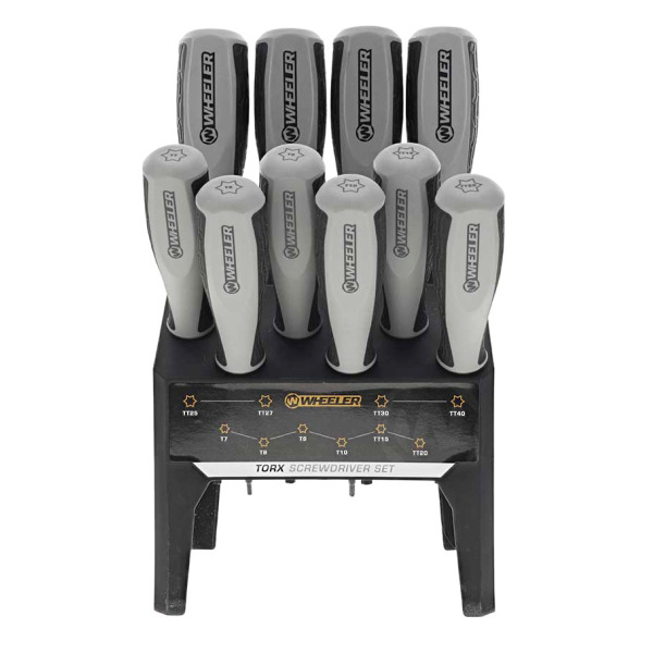 WHEELER 10pc SCREWDRIVER TORX BENCHTOP SET