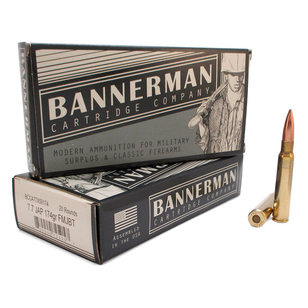 BANNERMAN AMMO 7.7x58 JAP 174gr FMJBT 20/bx
