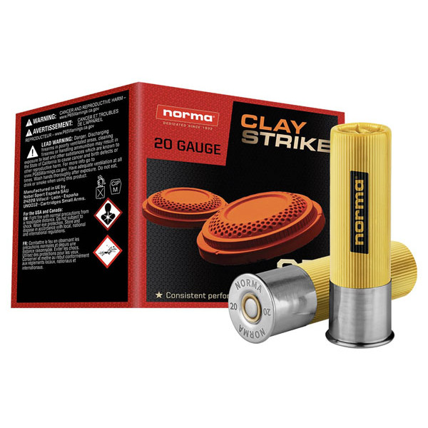 NORMA AMMO 20ga 2.75 #8 1oz CLAYSTRIKE 250/case