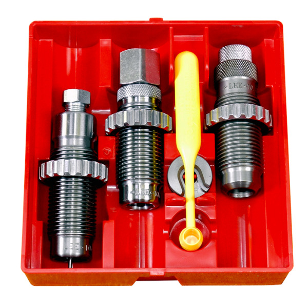 LEE 9x21 STEEL 3 DIE SET w/PWD THRU EXP DIE, S/H