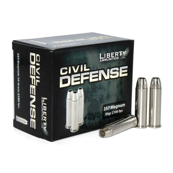LIBERTY AMMO 357 MAG 50gr CIVIL DEF 20/bx 10/cs