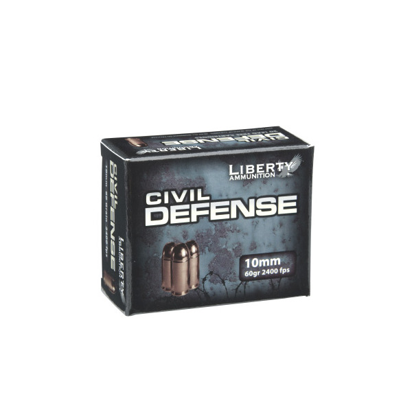 LIBERTY AMMO 10MM 60gr CIVIL DEF 20/bx 10/cs