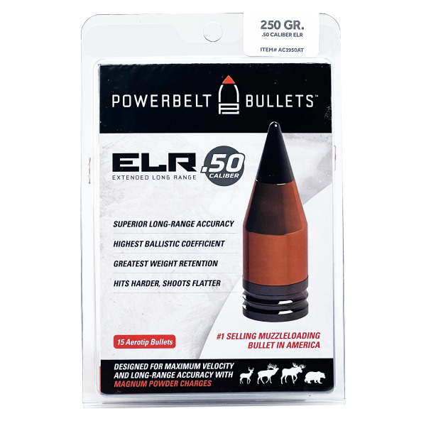 CVA BULLET 50cal 250gr AT ELR POWERBELT 15/BX