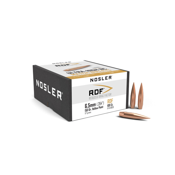NOSLER 6.5MM(.264)150gr HPBT BULLET RDF 100/bx