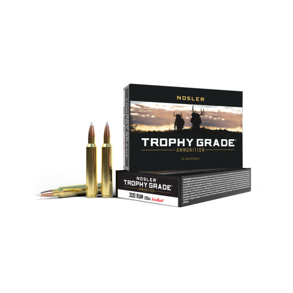 NOSLER AMMO 300 RUM 200gr AccuBond 20/b 10/c