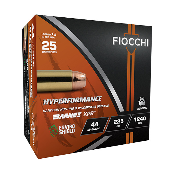 FIOCCHI AMMO 44 MAG 225gr BARNES XPB 25/bx 8/cs