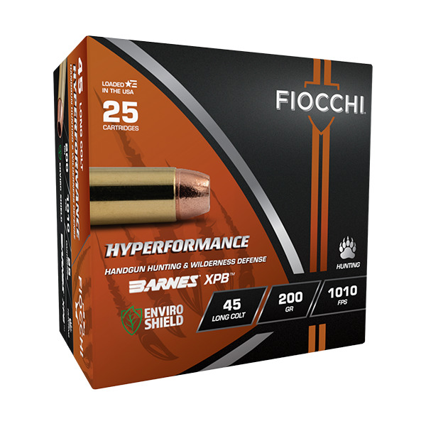 FIOCCHI AMMO 45LONG COLT 200gr BARNES XPB 25/bx 8/cs