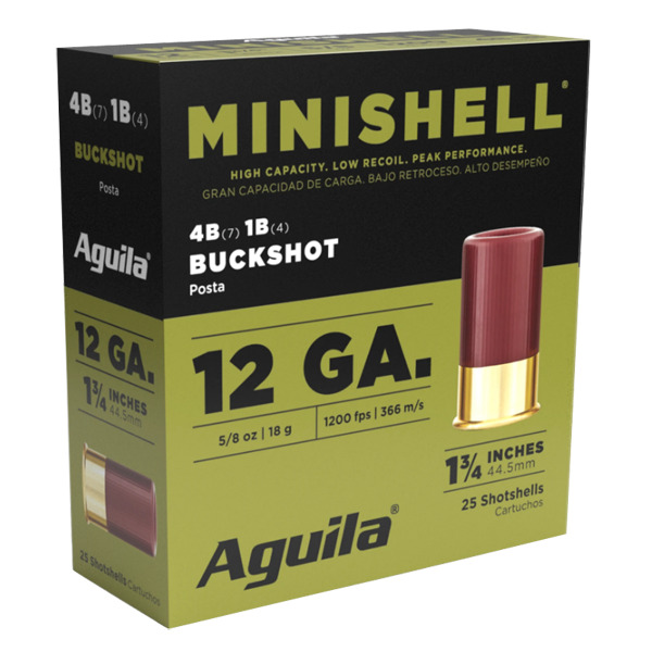 AGUILA BUCK 12ga 1.75" 5/8oz #4/#1 MINI 25b 10cs