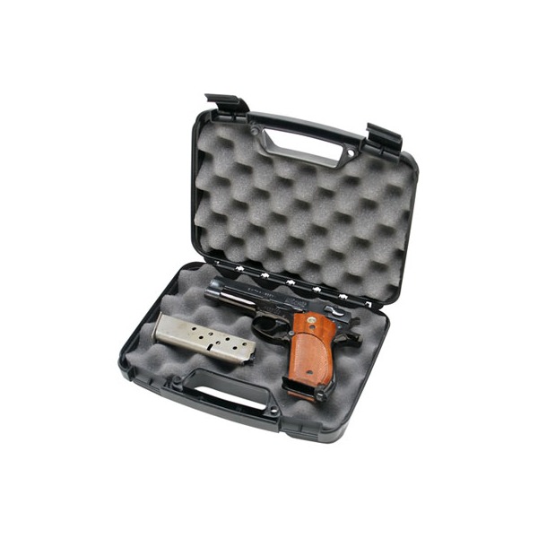 MTM PISTOL CASE REVOLVER/ AUTO/4" BBL/BLACK 12/CS