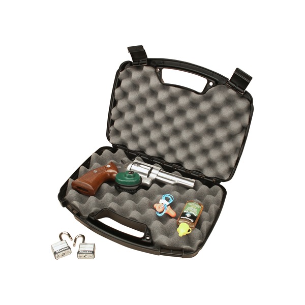MTM PISTOL CASE REVOLVER 6"/LRG DESIGN/BLACK 12/CS
