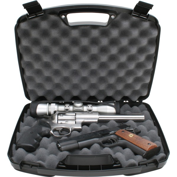 MTM LOCKABLE PISTOL CASE 12x15x3.6"/2-GUN/BLK 6/CS