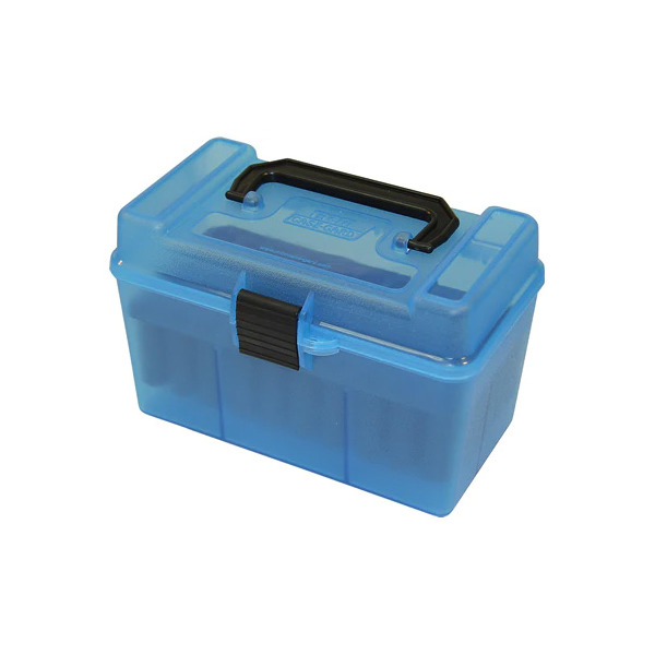 MTM RIFLE DLX HANDLED 50r 17-222MAG/CLEAR-BLUE 12/C