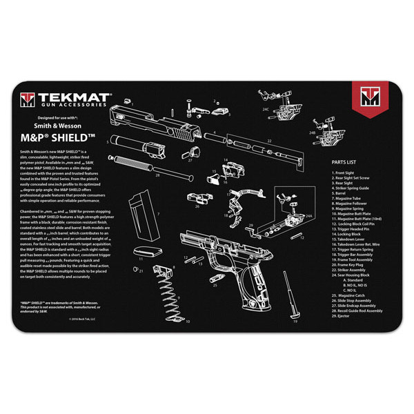 TEKMAT S&W SHIELD 17"x 11" HANDGUN MAT