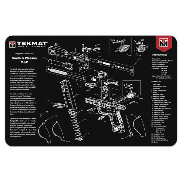 TEKMAT S&W M&P 17"x 11" HANDGUN MAT