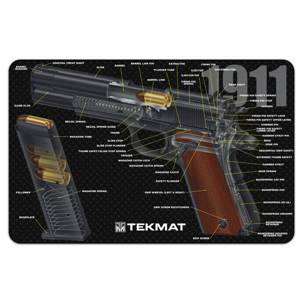 TEKMAT 1911 CUTAWAY 17"x 11" HANDGUN MAT