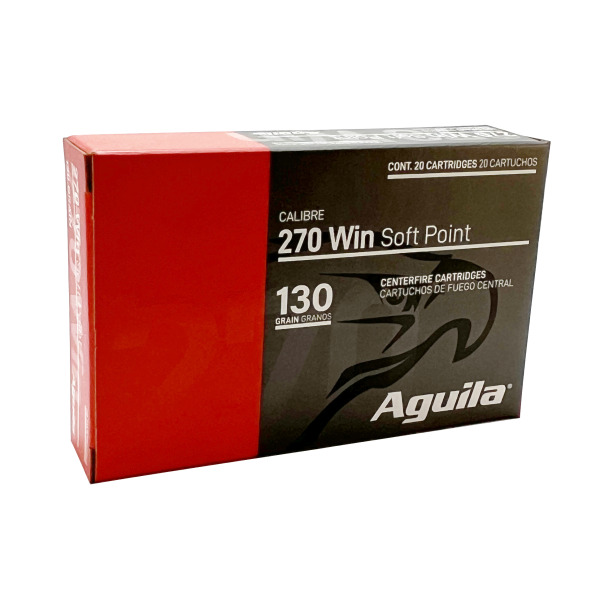 AGUILA AMMO 270 WINCHESTER 130gr HORNADY IL 20/bx 10/cs
