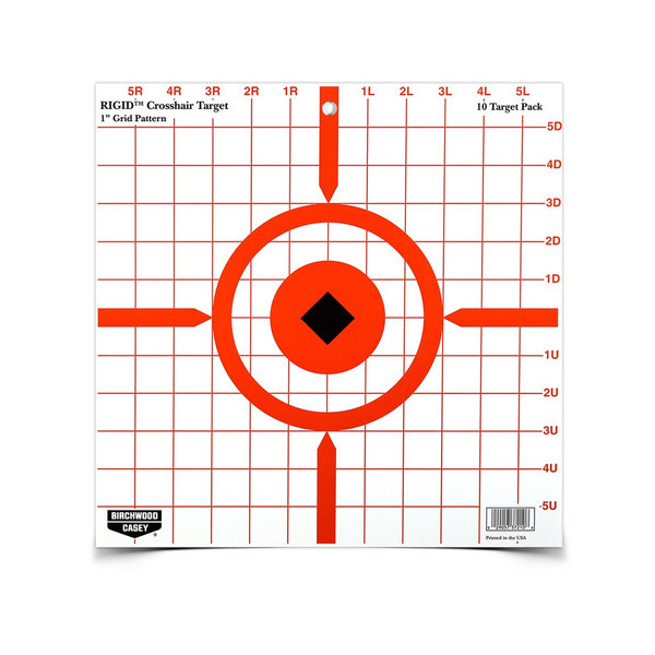 BIRCHWOOD-CASEY RIGID CROSSHAIR 12" SIGHT-IN TGT 10pk 12c