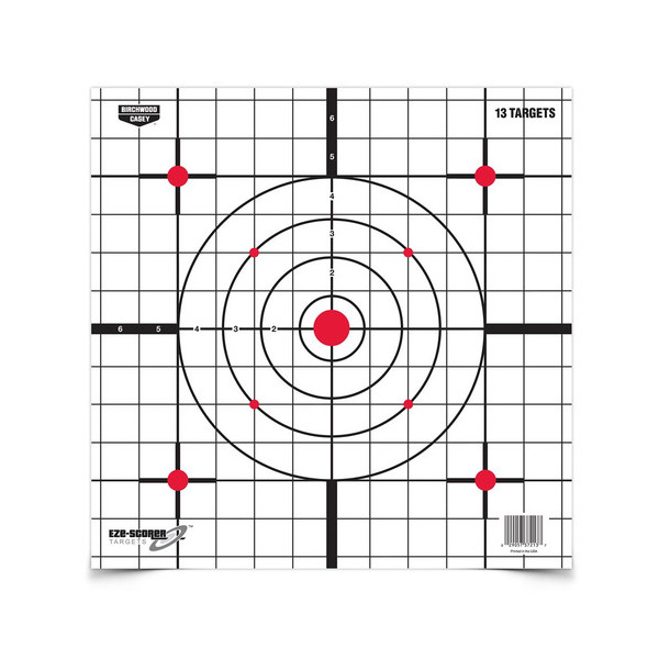 BIRCHWOOD-CASEY EZE-SCORER 12" SIGHT-IN TGT 13/pkg 12/CS