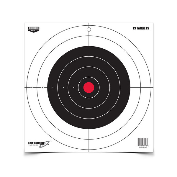 BIRCHWOOD-CASEY EZE-SCORER 12" BULL'S-EYE TGT 13pkg 12cs