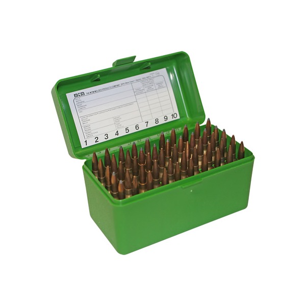 MTM RIFLE FLIP-TOP 50rd ULTRA-MAG STW/GREEN 24/CS