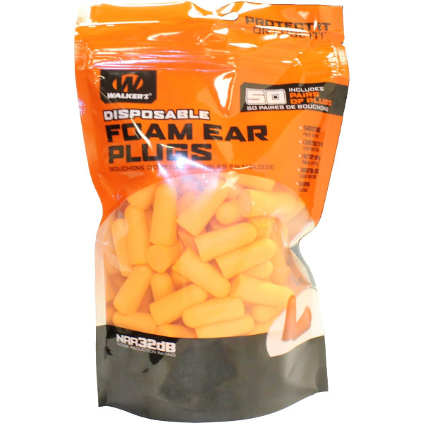 WALKERS FOAM EAR PLUGS 50/PAIR BAG 6/CS