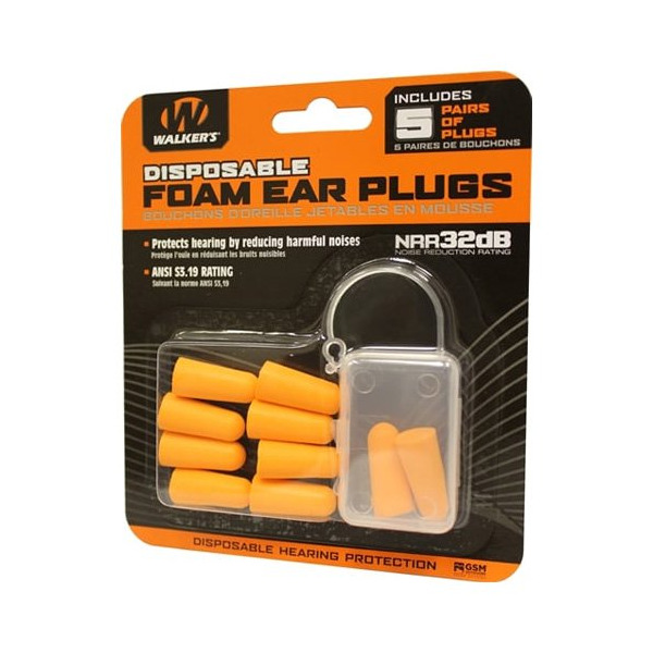 WALKERS FOAM EAR PLUGS 10-PACK 24/CS