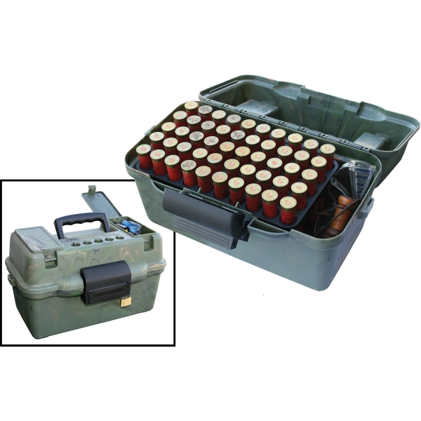 MTM SHOTSHELL TOP HANDLE 12&20/ga 2-TRAYS/CAMO