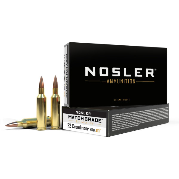 NOSLER AMMO 22mm CREED 85gr RDF 20/bx 10/cs
