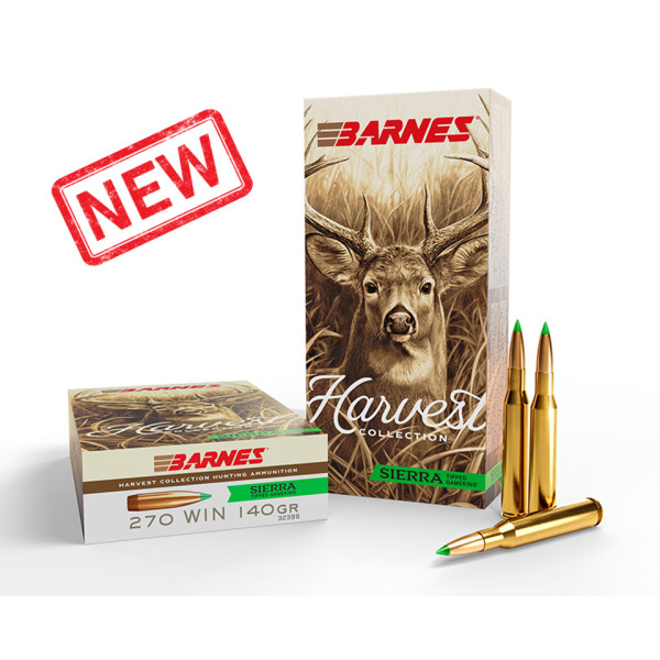 BARNES AMMO 270 WINCHESTER 140gr SIERRA TGK 20b 10c