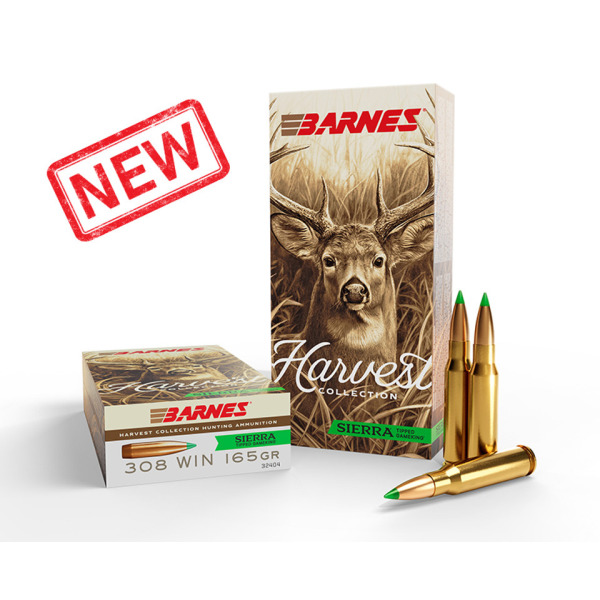 BARNES AMMO 308 WINCHESTER 165gr SIERRA TGK 20b 10c